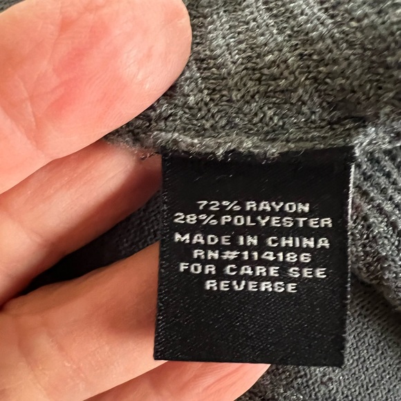 LIKE NEW Verve Ami size medium open front dark grey sweater. - Picture 6 of 6